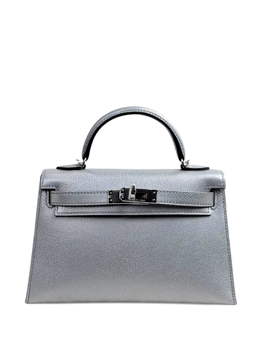Hermès Mini Kelly 20 Sellier – 2025 Goat Skin Tote with Palladium Hardware - Zeuskicks