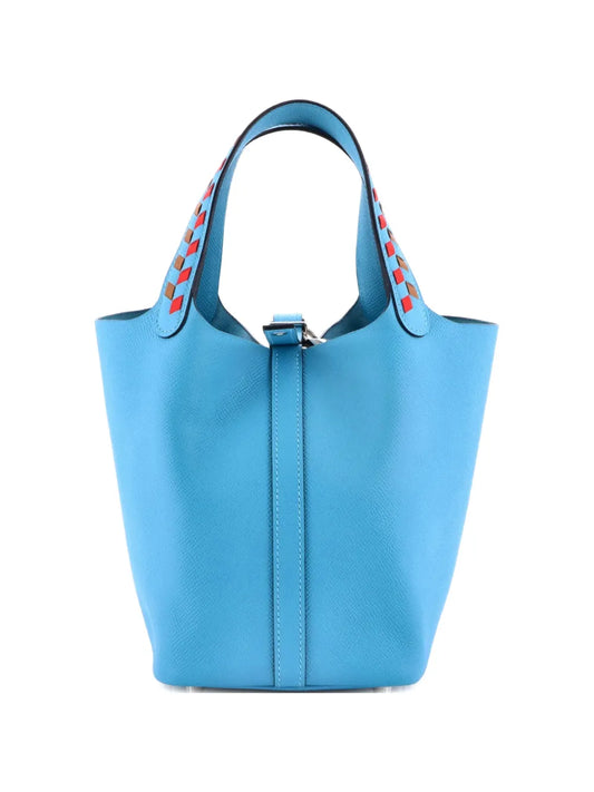 Hermès Picotin Lock Bag Tressage Epsom PM – Blue