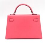 Hermès Kelly 20 Mini Sellier – Rose Lipstick Chèvre Mysore with Palladium Hardware