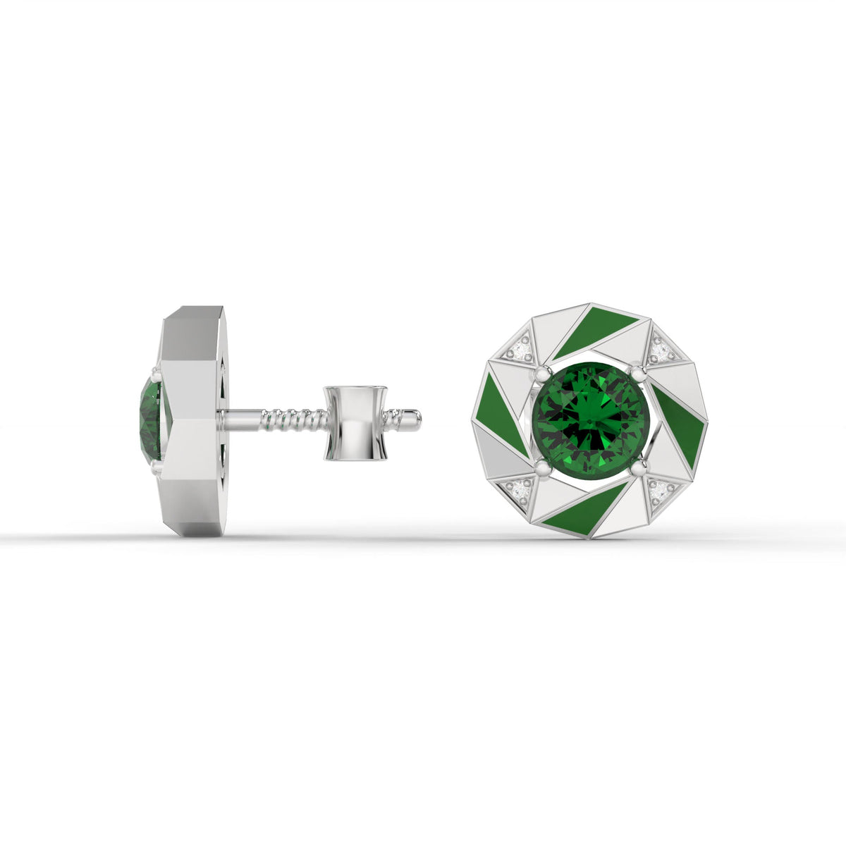 COSMIC STUDS (Green) by The Noble Sculptor