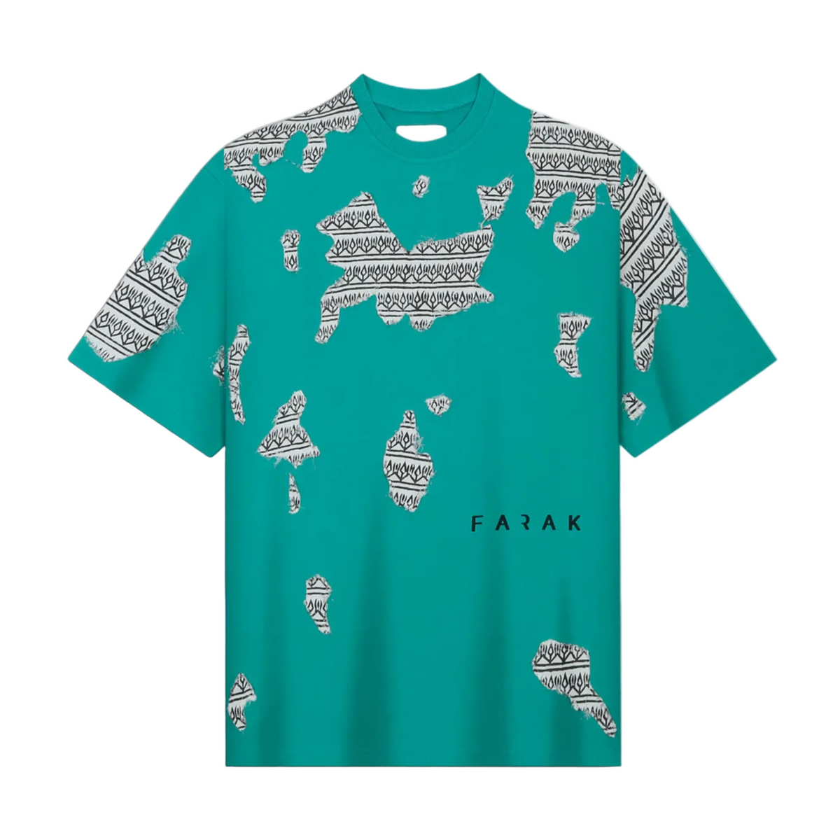 Subtext' Block Printed - Tshirt by FARAK