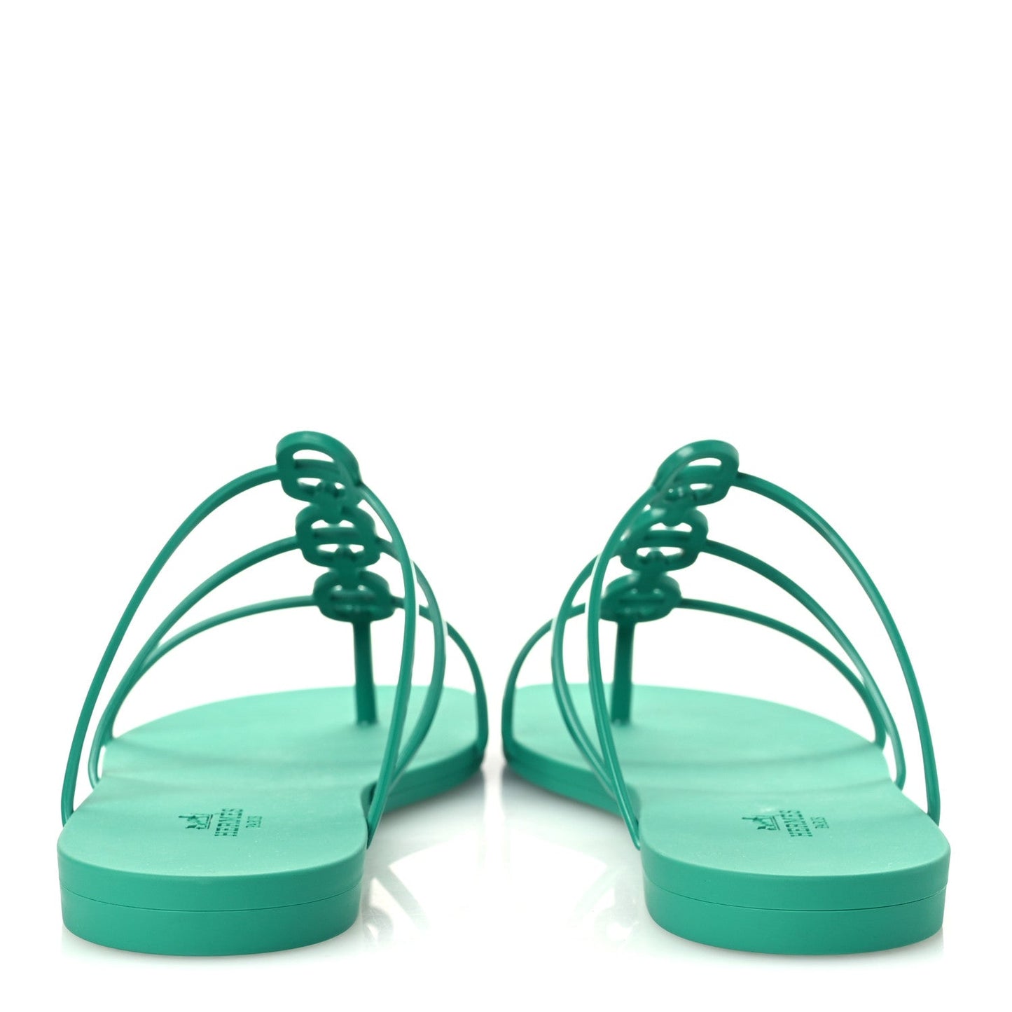 Hermès Mykonos Sandals – Vert Tourmaline Waterproof TPU Edition