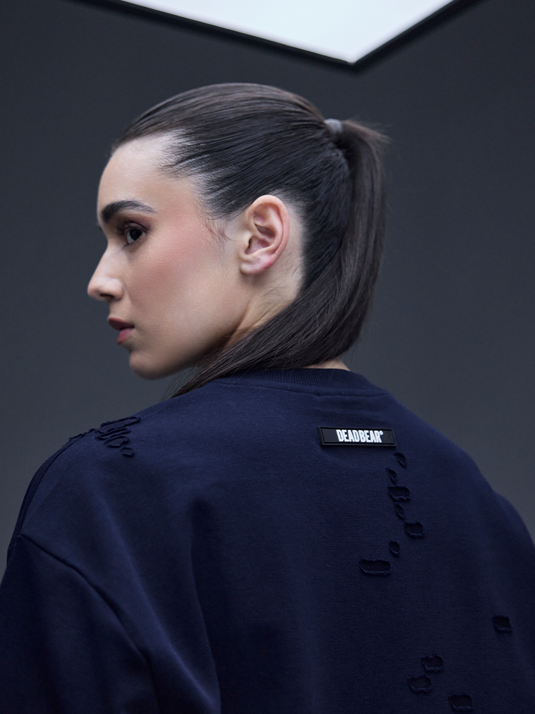 Distressed Navy Tee by DEADBEAR