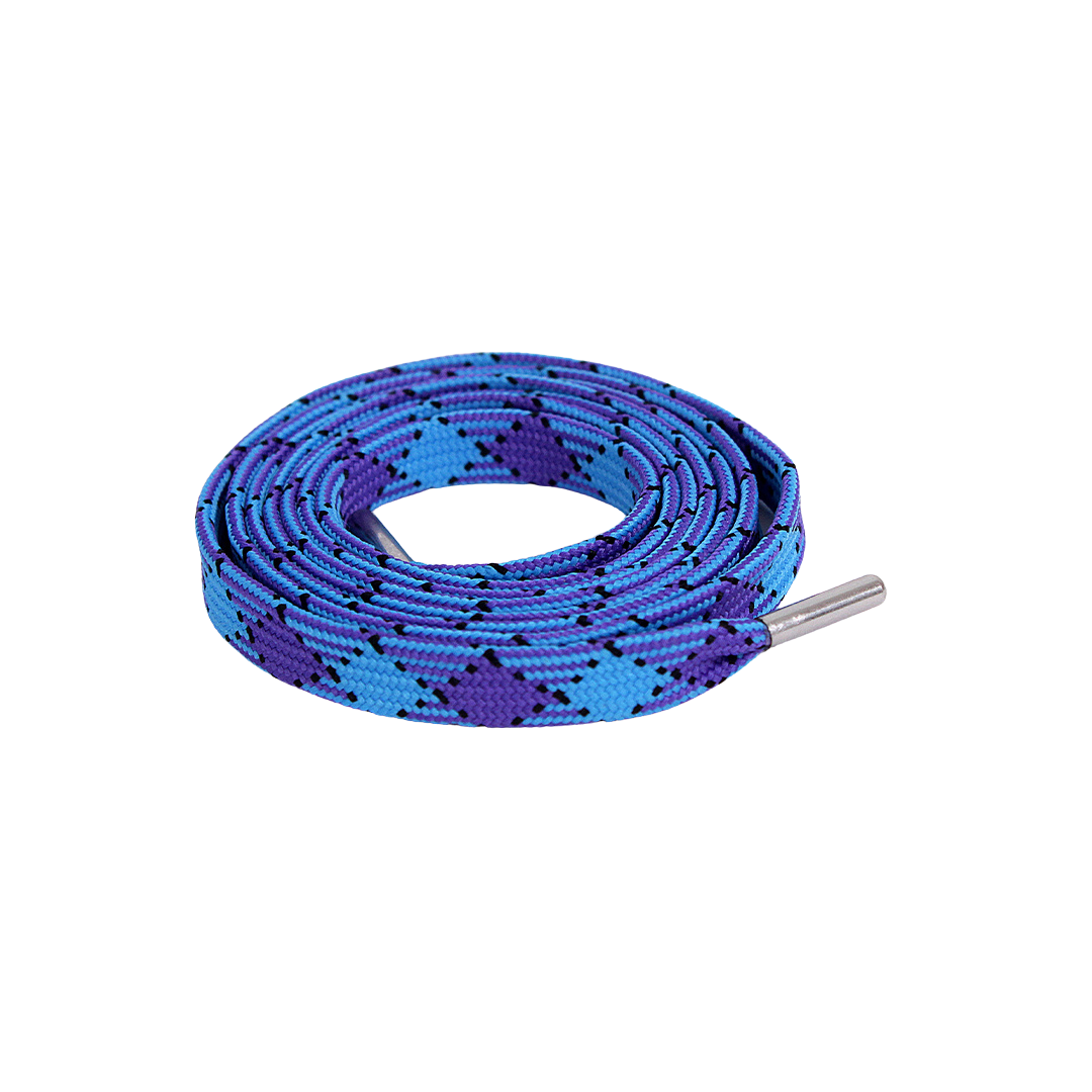 Blueberry Diesel Patterned Flat Laces | Best for Nike, Jordan & Hoka by KNOTTY by KNOTTY