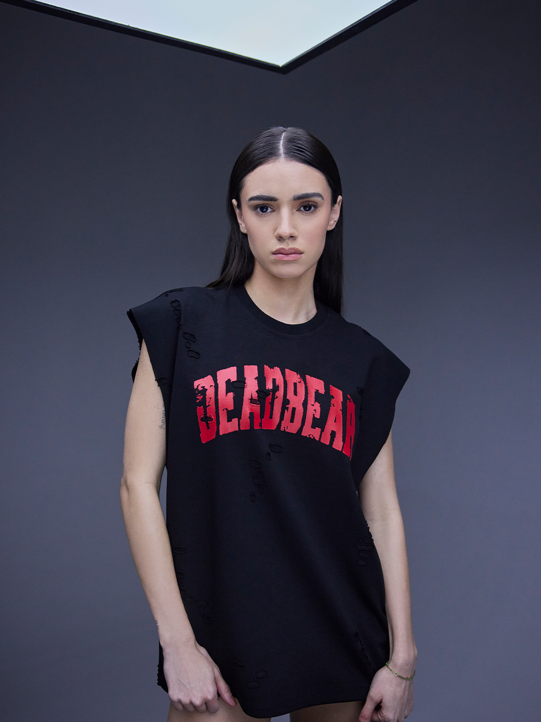 Distressed Black Tank by DEADBEAR