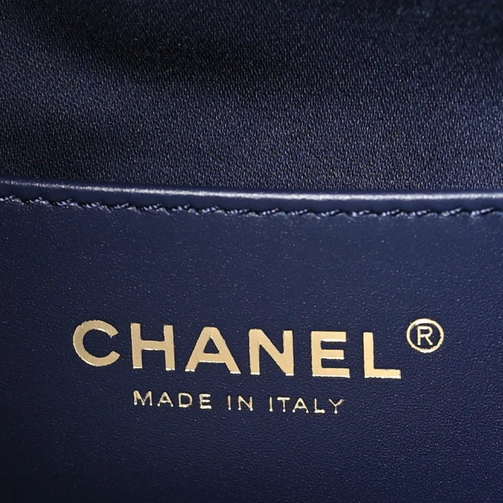 Chanel Small 25 Handbag – Quilted Caviar Leather in Dark Navy - Zeuskicks