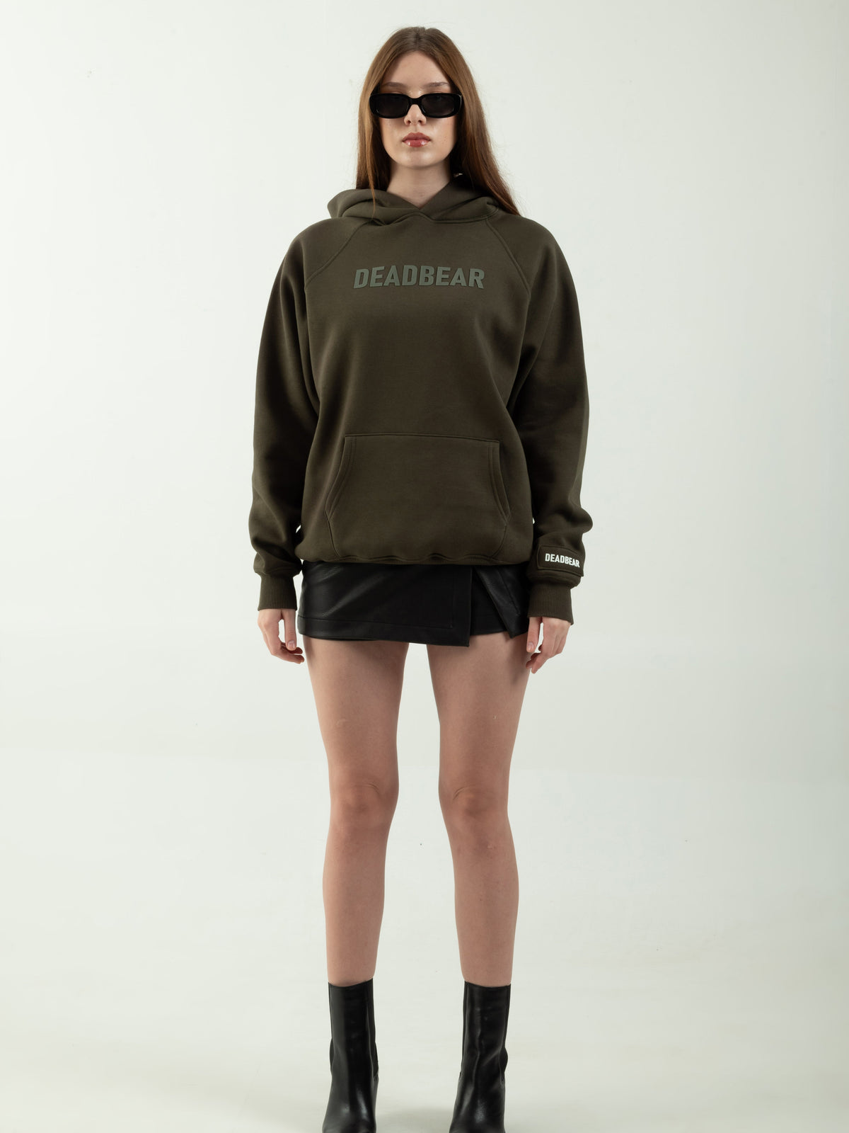 Basic Olive Hoodie by DEADBEAR