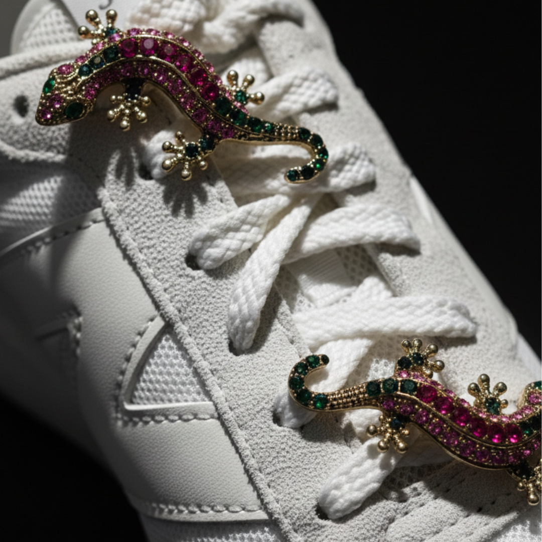 Gecko Jewel Sneaker Charm | Premium Shoe Charm for Nike, Jordan & Adidas By KNOTTY by KNOTTY