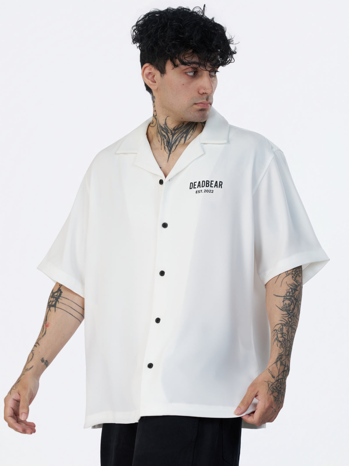 Bowling Shirt White by DEADBEAR