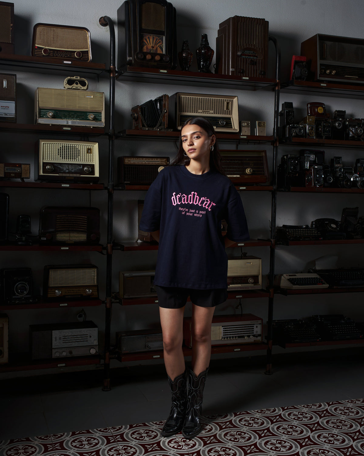 Phases Tee Navy by DEADBEAR