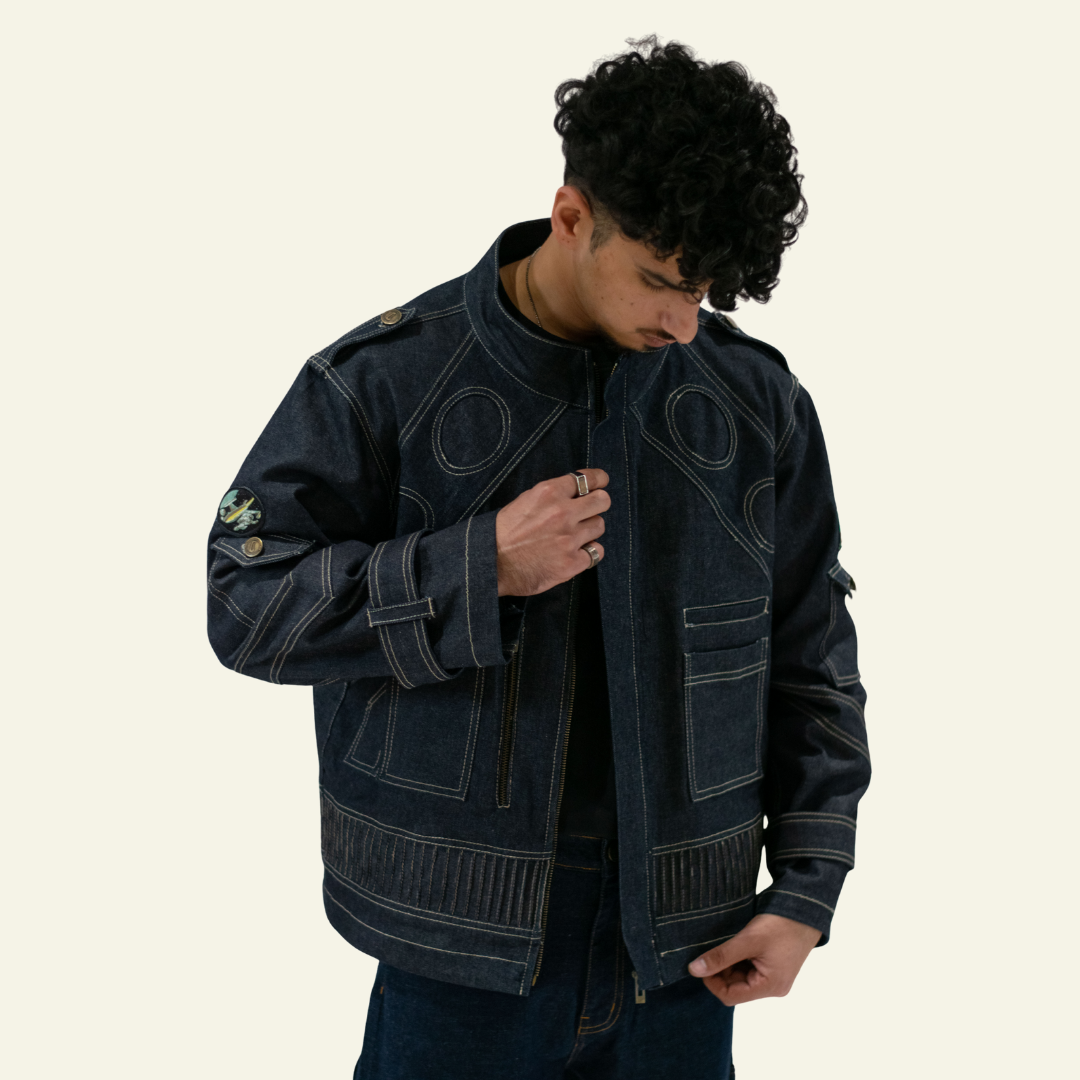 Blue Denim Space age Jacket by Old Gene