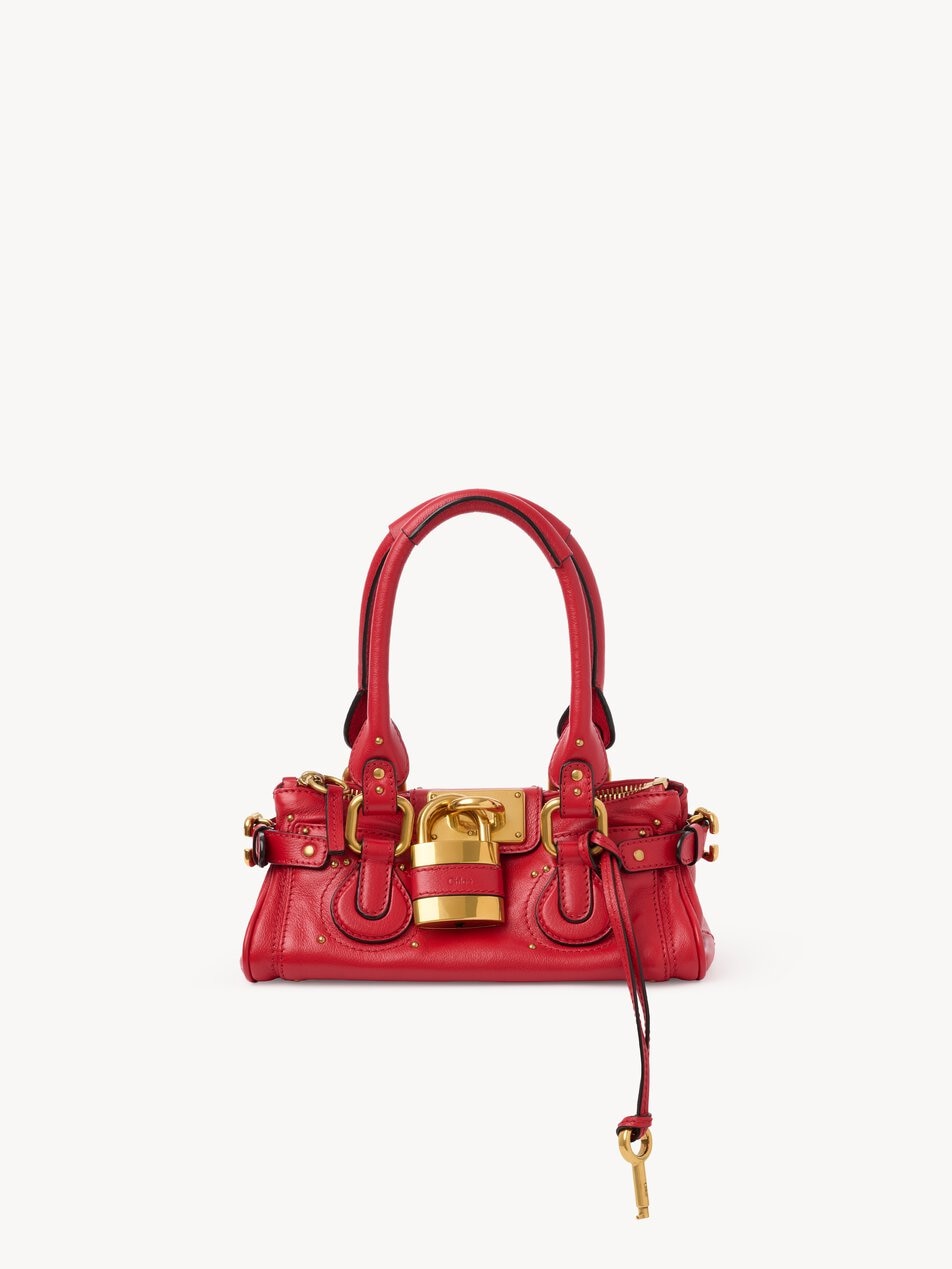CHLOE Small Paddington bag in grained leather Tulip Red by CHLOE