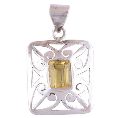Crystal 925 Sterling Silver Pendant - R300308-4