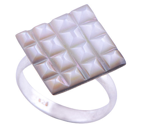 Shell 925 Sterling Silver Ring - R3400498-2