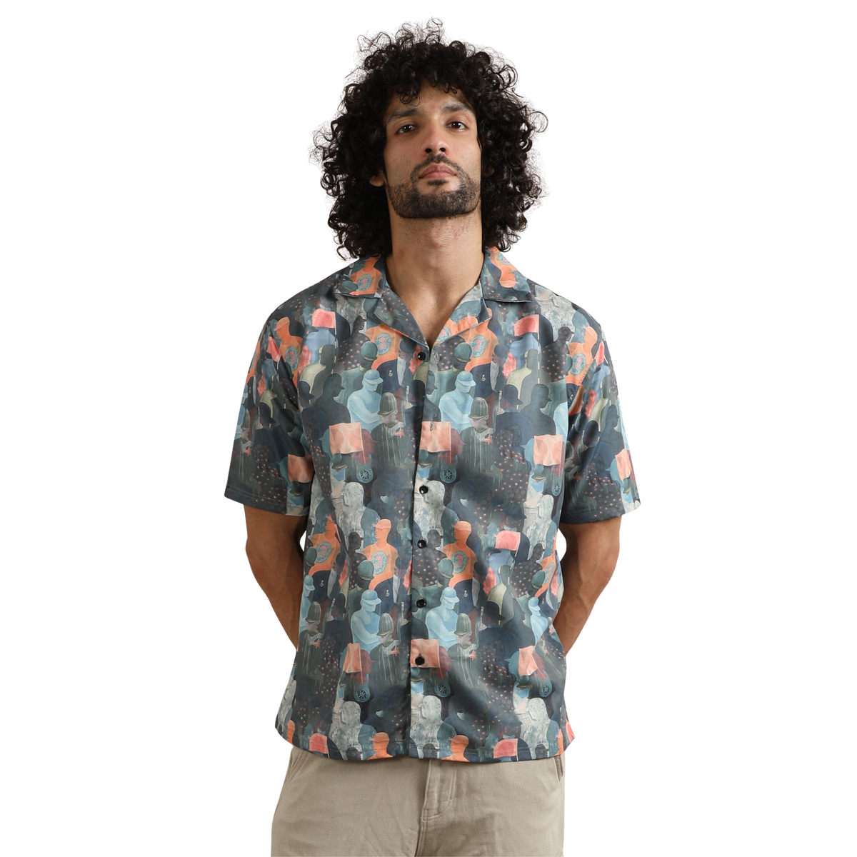 URBAN MIRAGE CUBAN COLLAR SHIRT by GREY AREA