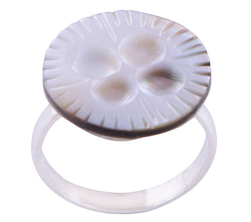 Shell 925 Sterling Silver Ring - R3400508-11