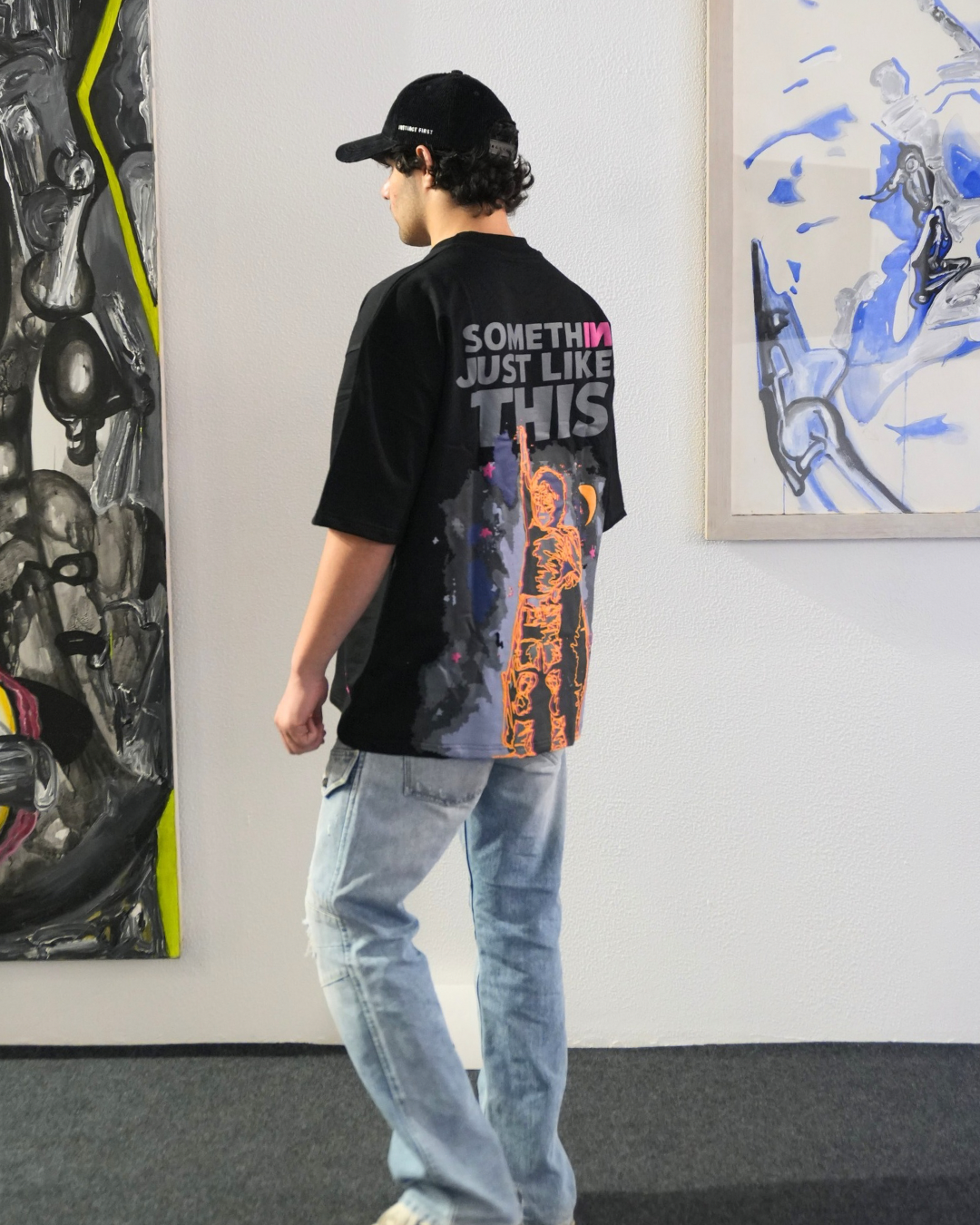Just Like This Oversized T-Shirt -(Black) by Instinct First