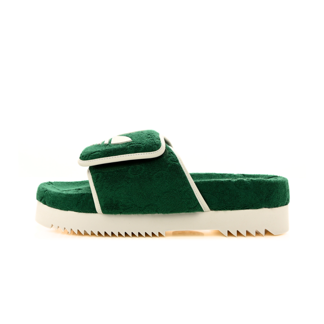 adidas x Gucci GG Platform Sandal Green by ADIDAS