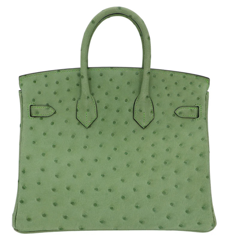 Hermès Birkin 25 – Vert Criquet Ostrich with Gold Hardware - Zeuskicks