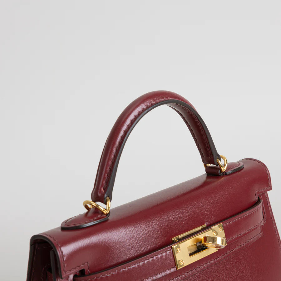 Hermès Mini Kelly II 20 – Rouge H Box Calf Leather with Gold Hardware (GHW) - Zeuskicks