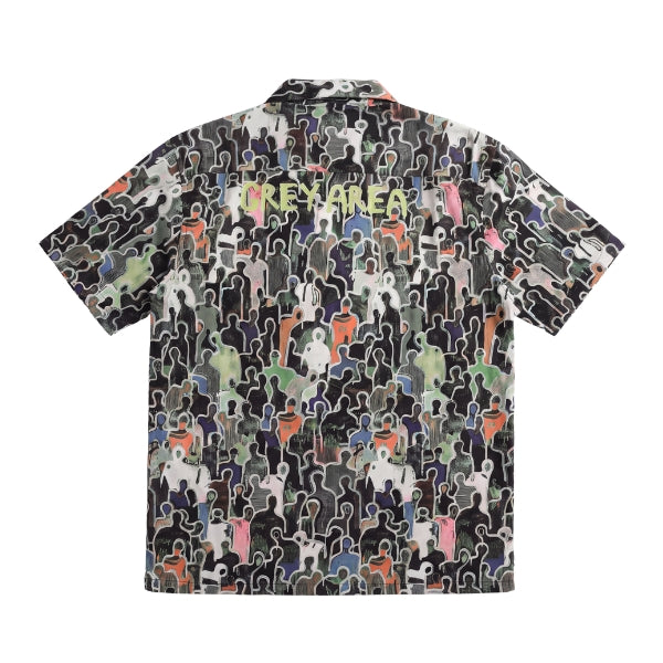 CHARCOAL SILHOUETTES CUBAN COLLAR SHIRT by GREY AREA