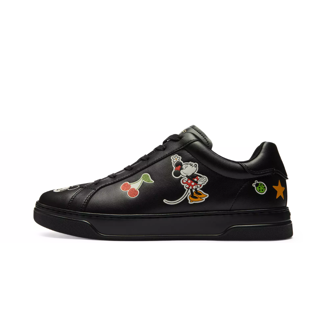Disney X Coach High Line Sneaker With Sticker Print BLACK MULTI SILVER by COACH SNEAKER