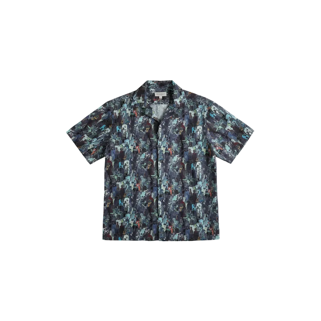 MIDNIGHT MOSAIC CUBAN COLLAR SHIRT by GREY AREA
