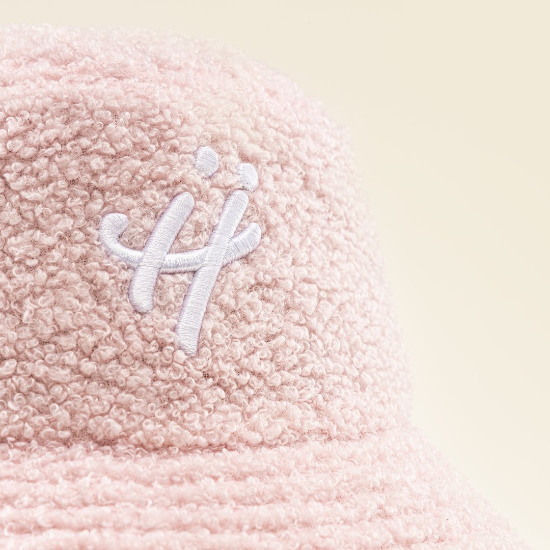 "The signature H" pink bucket hat by HUMBLEHEADS