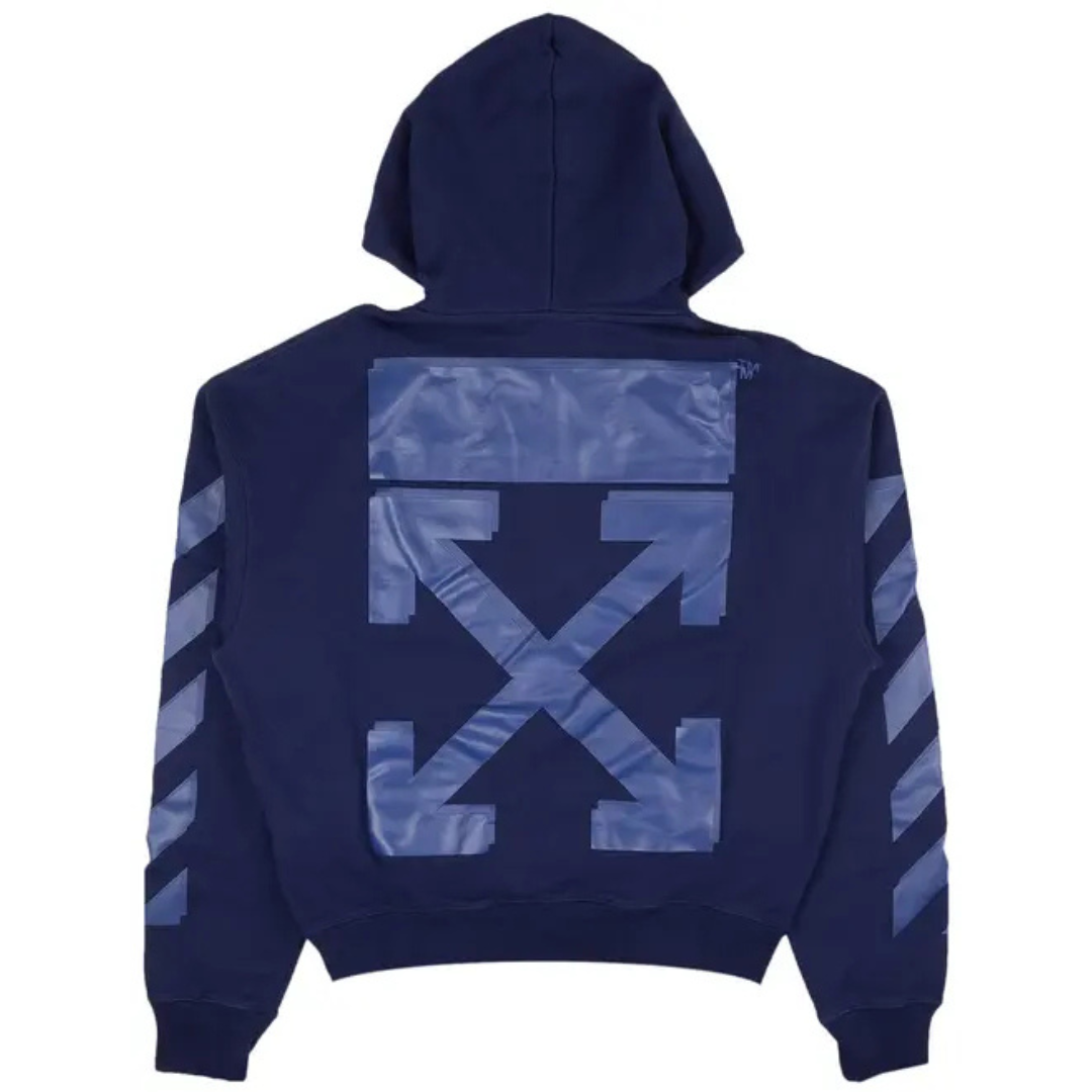 OFF WHITE RUBBER ARROW OVER HOODIE BLUE by Off White