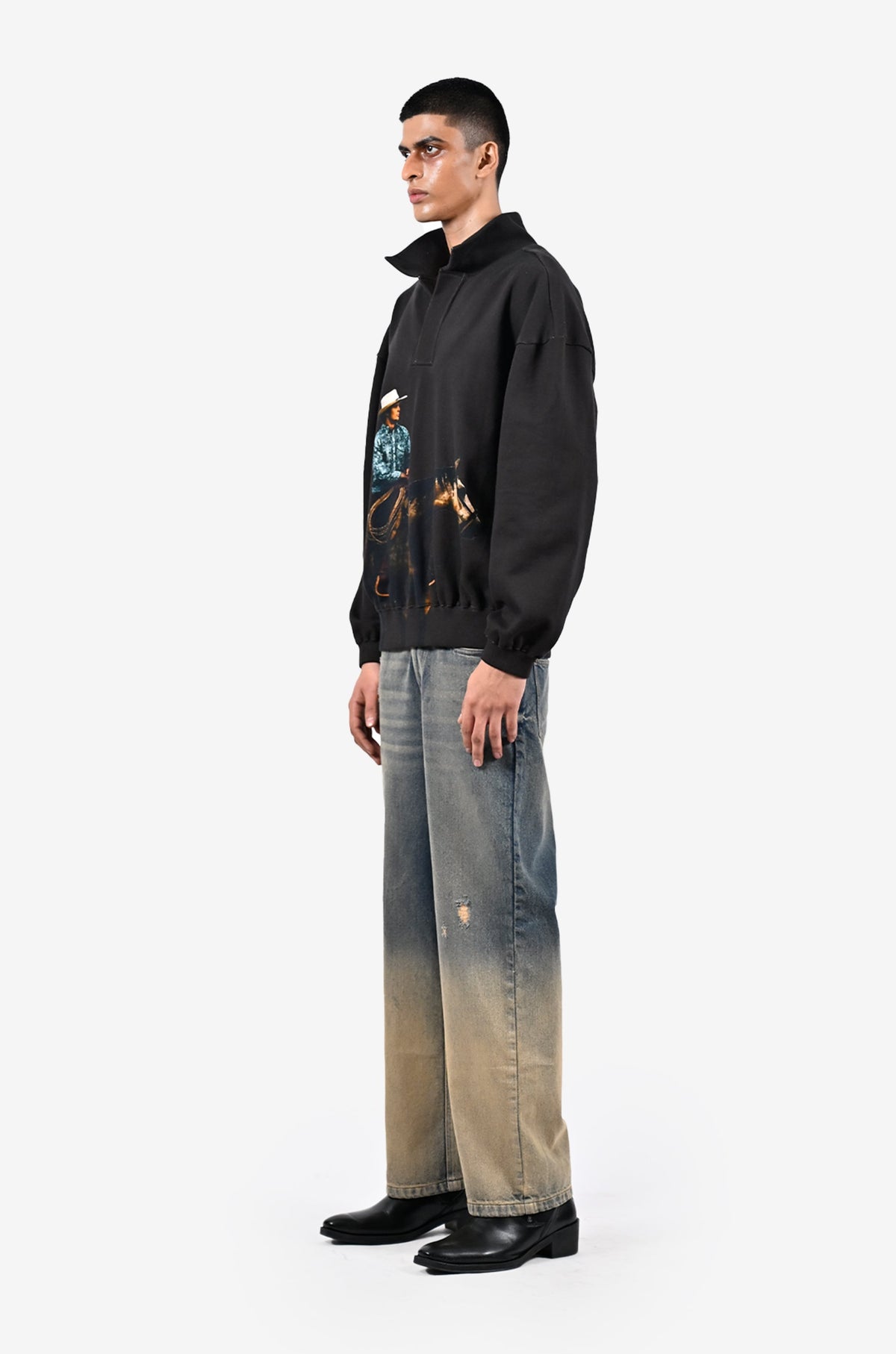 Cowboy printed sweatshirt - Brown by HUEMN