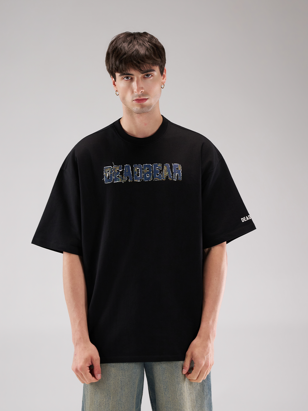Fake Denim Tee Black by DEADBEAR