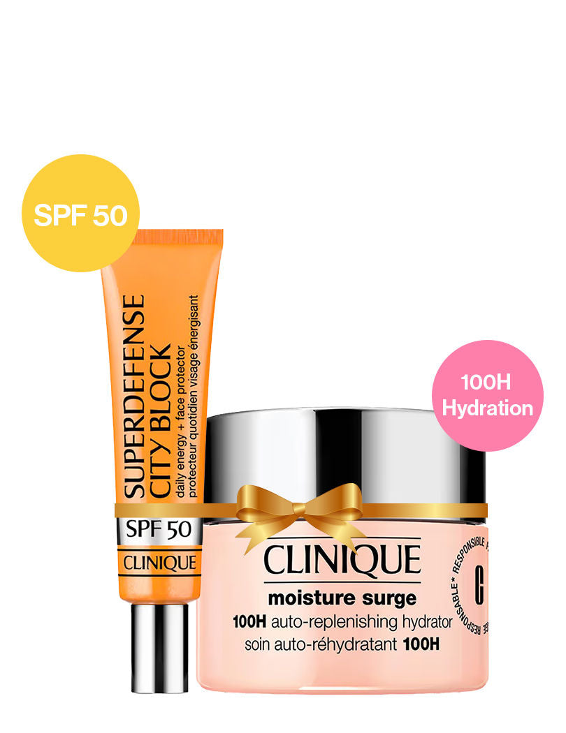 Clinique Superdefense SPF 50 Sunscreen + 100H Moisture Surge Duo