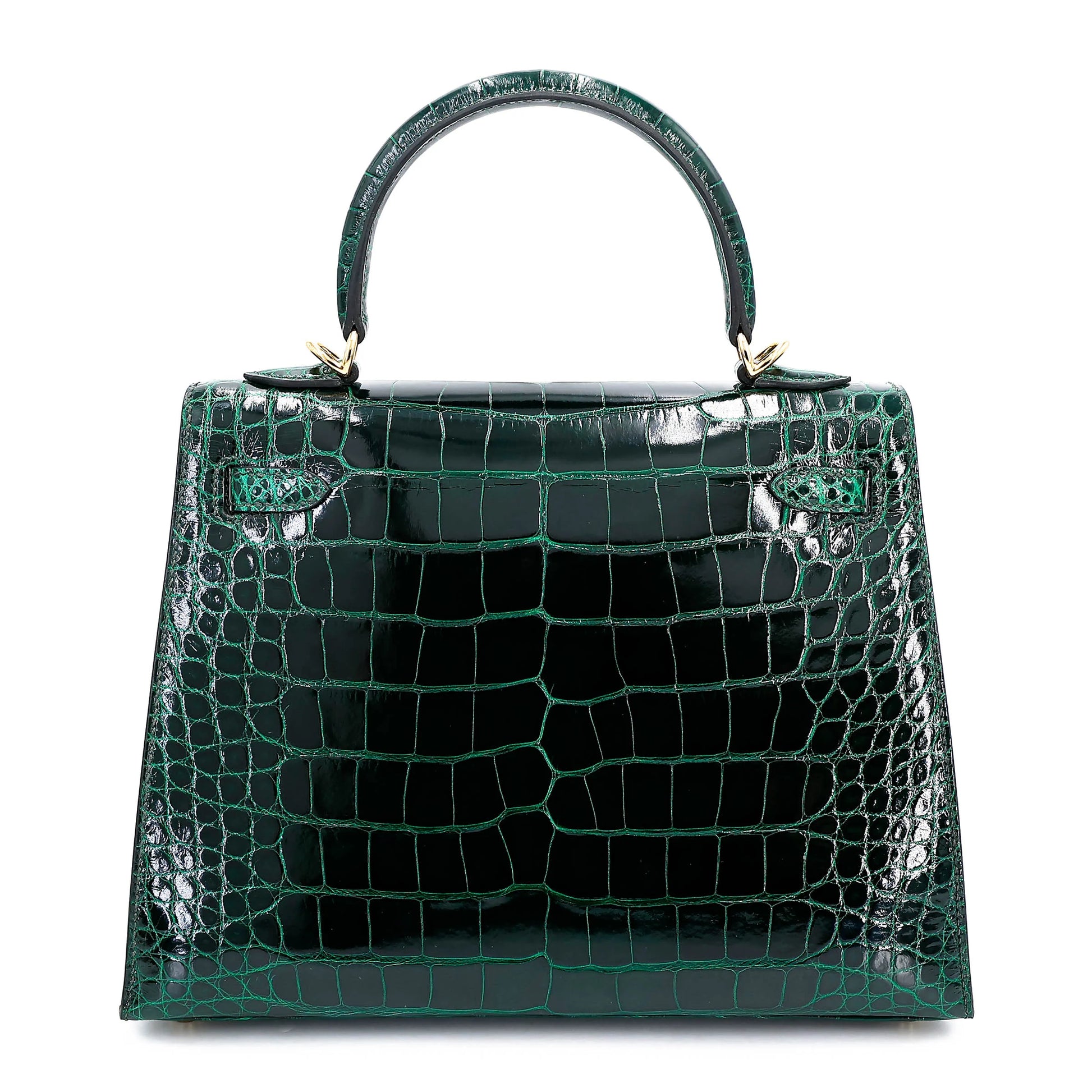 Hermès Kelly 25 Sellier – Vert Foncé Shiny Alligator with Gold Hardware - Zeuskicks