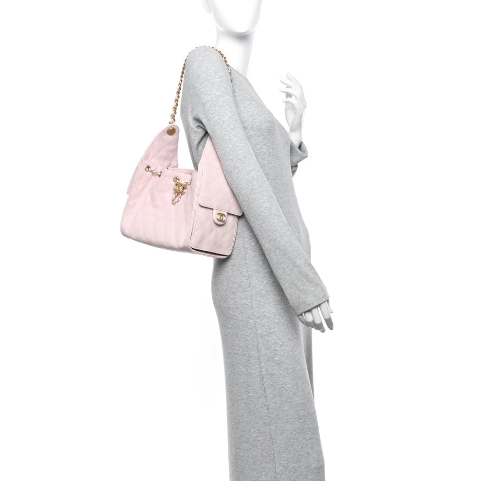 Chanel Caviar Quilted Small Chanel 25 Handbag – Light Pink