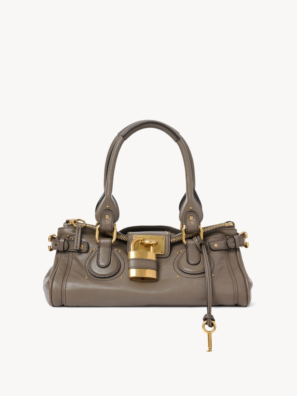 CHLOE Paddington bag in grained leather Flannel Grey by CHLOE