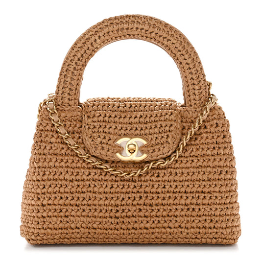 Chanel Braided Raffia Nano Kelly Flap Bag – Dark Beige - Zeuskicks