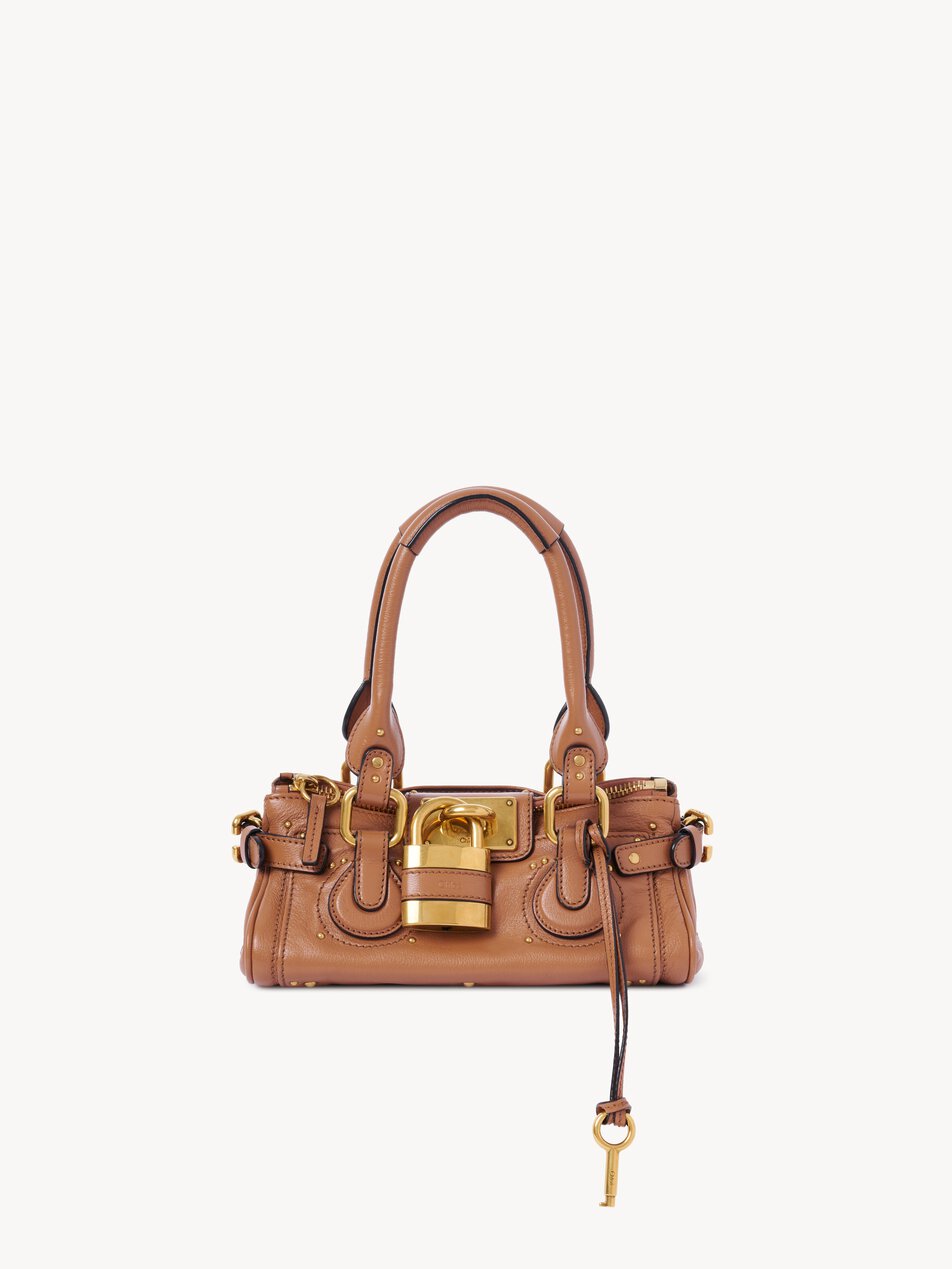 CHLOE Small Paddington bag in grained leather Mustang Brown by CHLOE