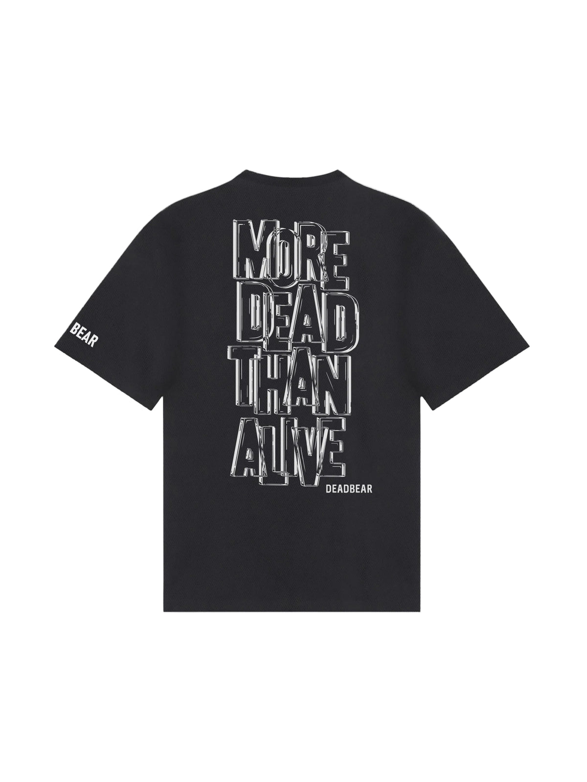 More Dead Than Alive Black Tee by DEADBEAR