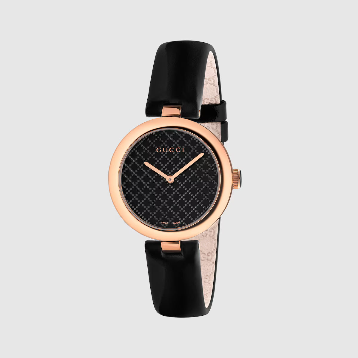 Unisex Gucci YA141401 Rose Gold & Black PVD Quartz Watch