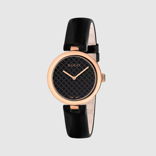 Unisex Gucci YA141401 Rose Gold & Black PVD Quartz Watch