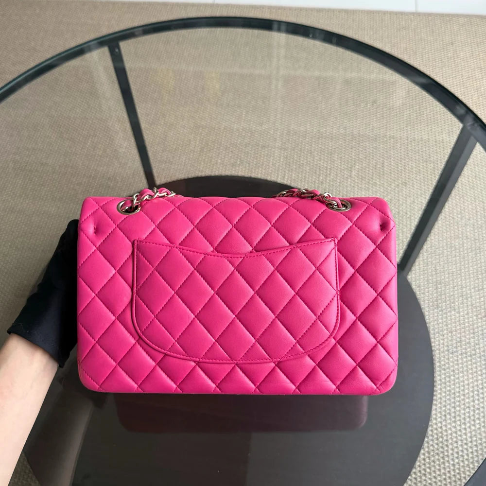 Chanel Classic Flap Medium – Hot Pink Quilted Lambskin with Gold Hardware (Series 22)
