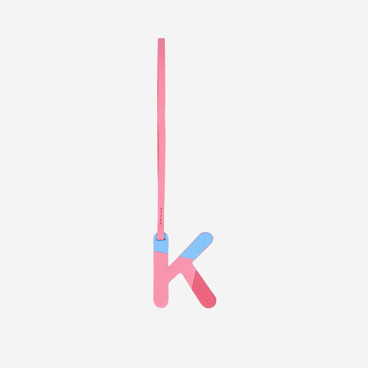 Alphabet Pink Bag Charm by leather charms