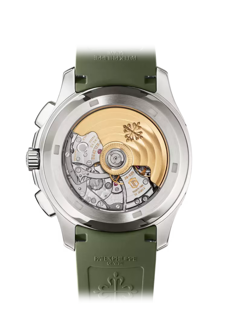 Patek Philippe Aquanaut 5968G-010 White Gold Flyback Chronograph Khaki Green Watch - Zeuskicks