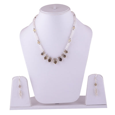 925 Sterling Silver Lemon Quartz, Rainbow Moonstone Jewellery Set - R5000173-31