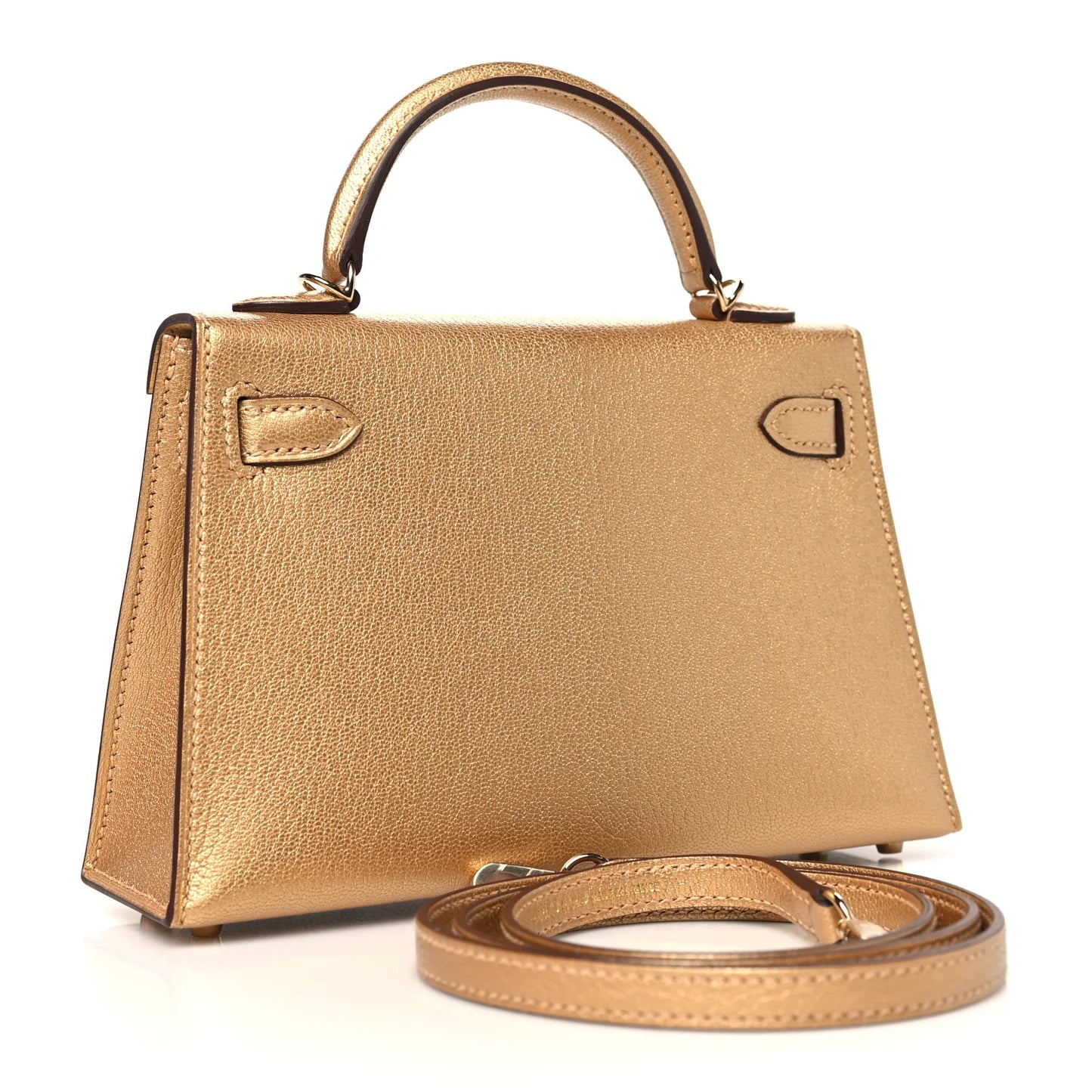 Hermès Mini Kelly Sellier 20 – Metallic Gold with Permabrass Hardware