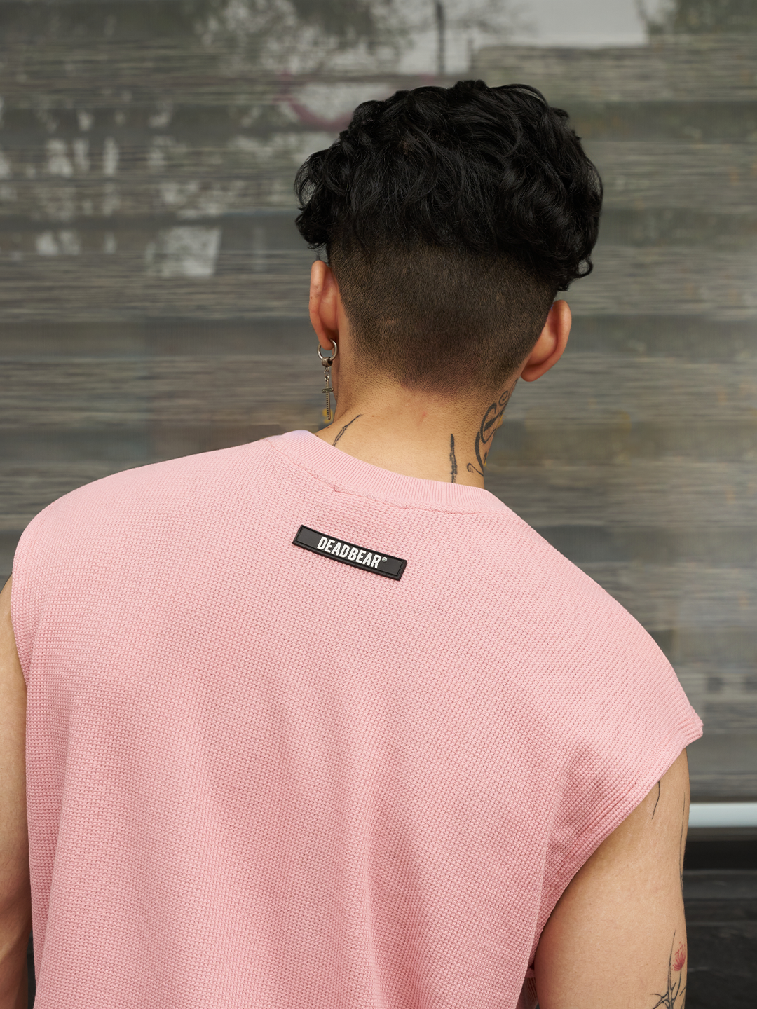 Waffle Tank Pink by DEADBEAR
