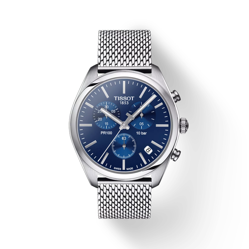Men’s Tissot PR 100 Chronograph 41mm T101.417.11.041.00 Quartz Watch - Zeuskicks