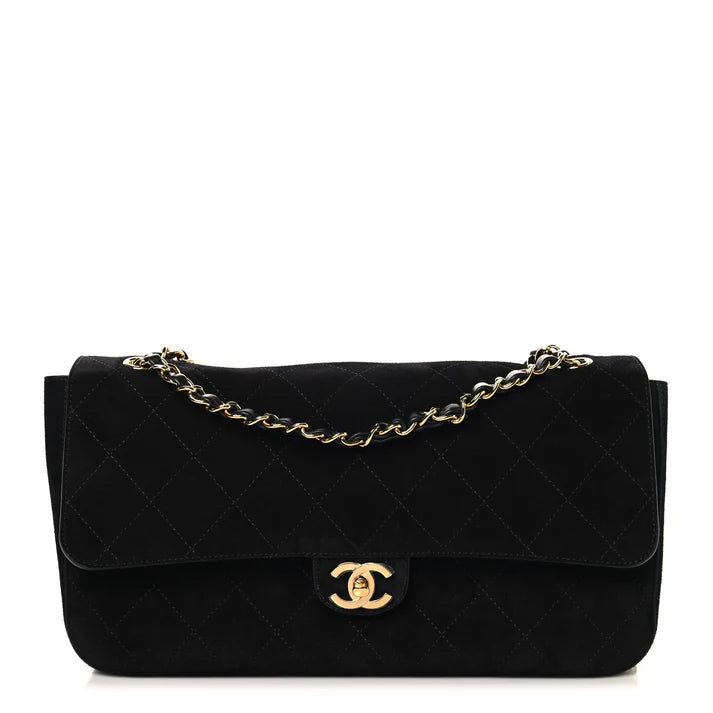 Chanel Suede Calfskin Small Souplissimo Maxi Flap