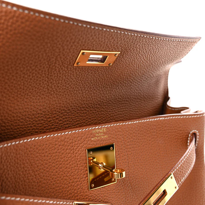 Hermès Togo Kelly Retourne 28 – Gold (Calfskin Leather) - Zeuskicks