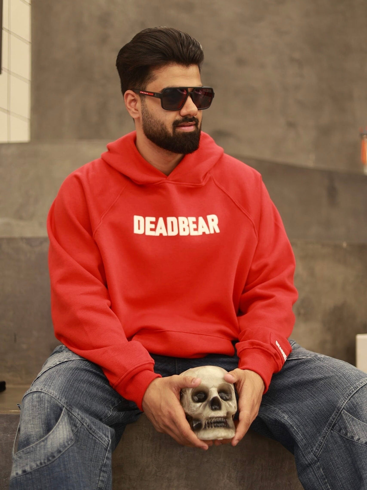 Basic Red Hoodie by DEADBEAR